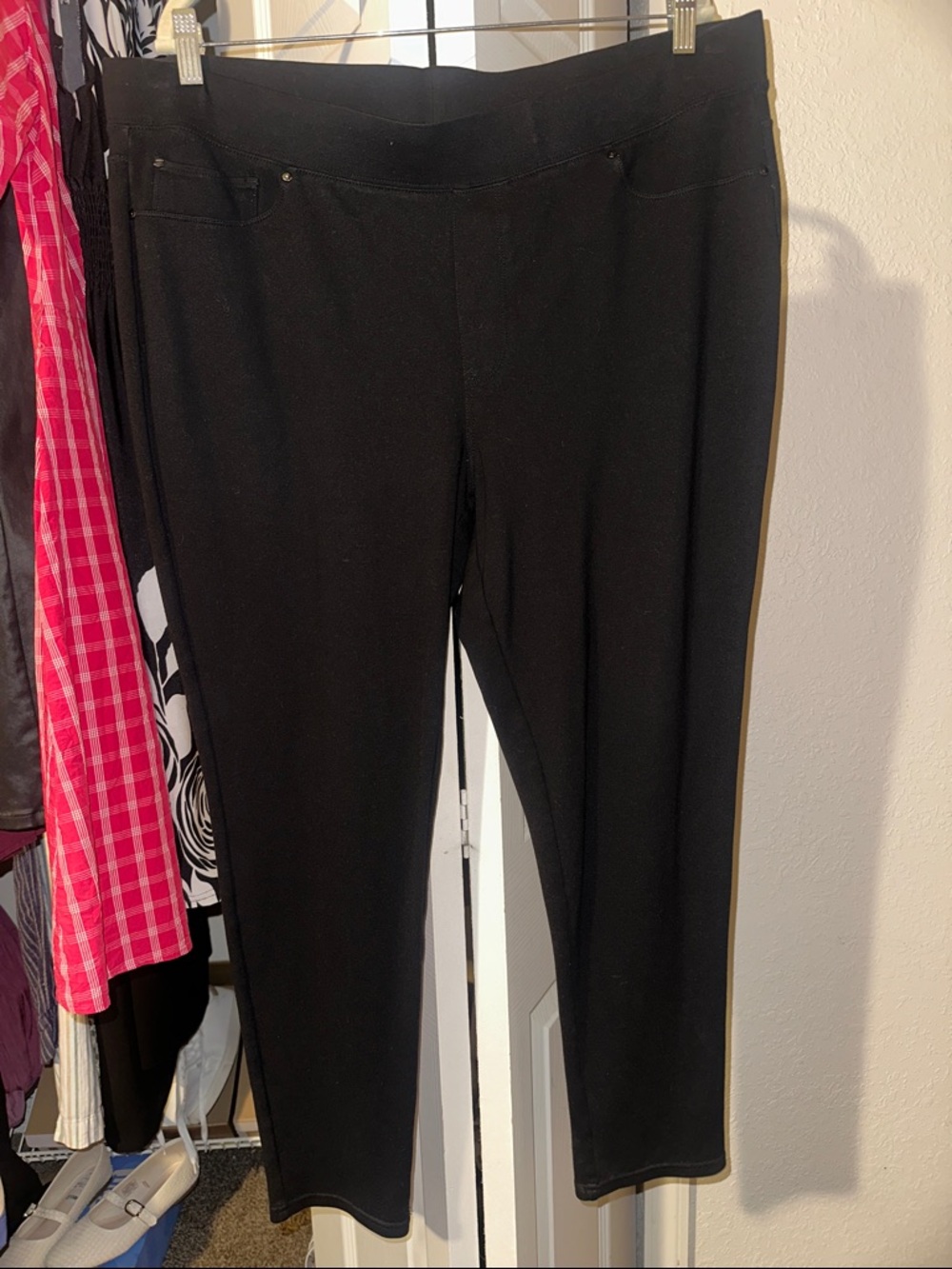 Seven7 Black Knit Pull-On Pants